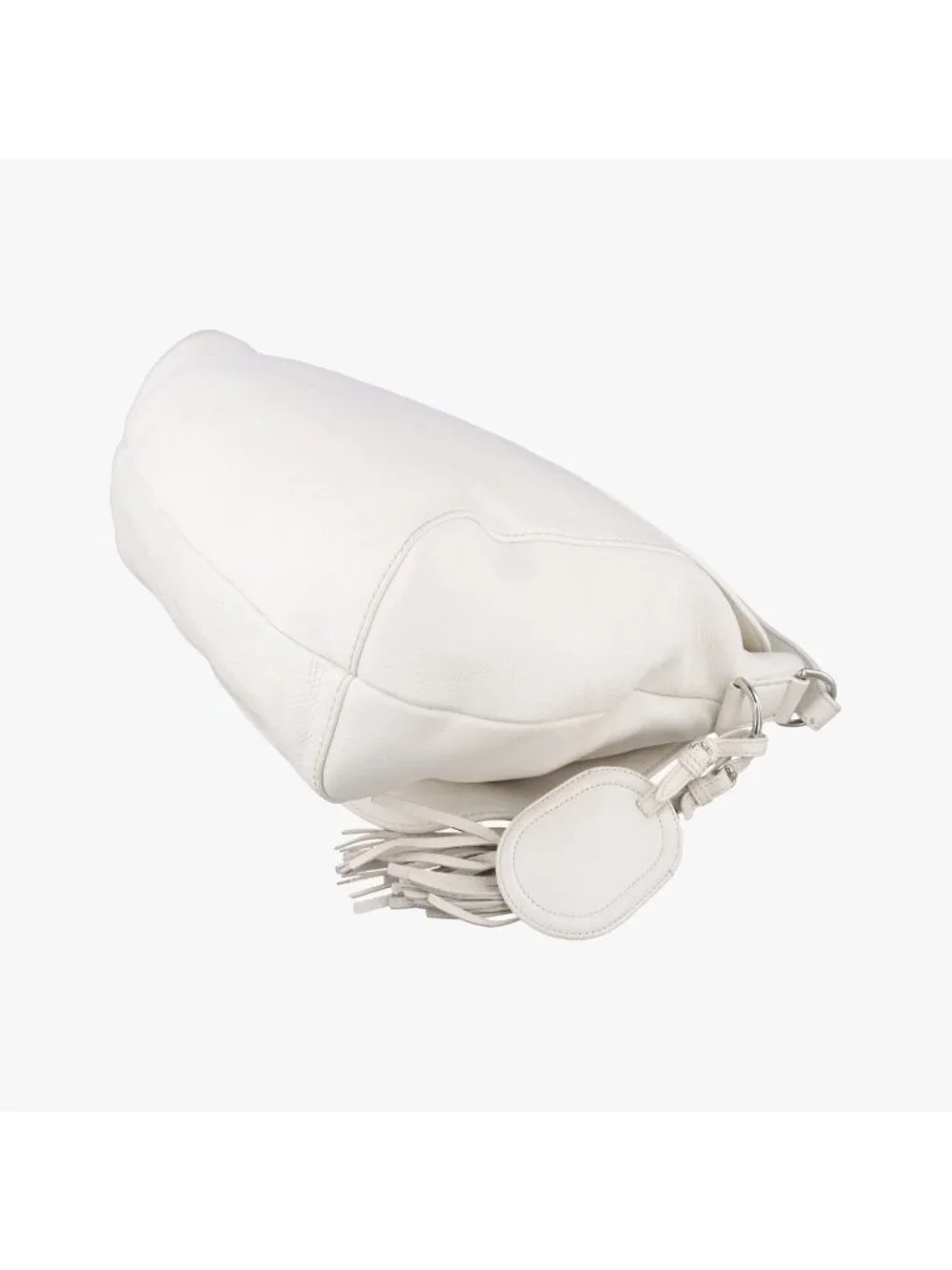 Gucci Guccissima Large Techno Horsebit Hobo White Leather